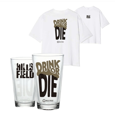 DRINK OR DIE グラス+Tシャツ（BLACK BEER EDITION)