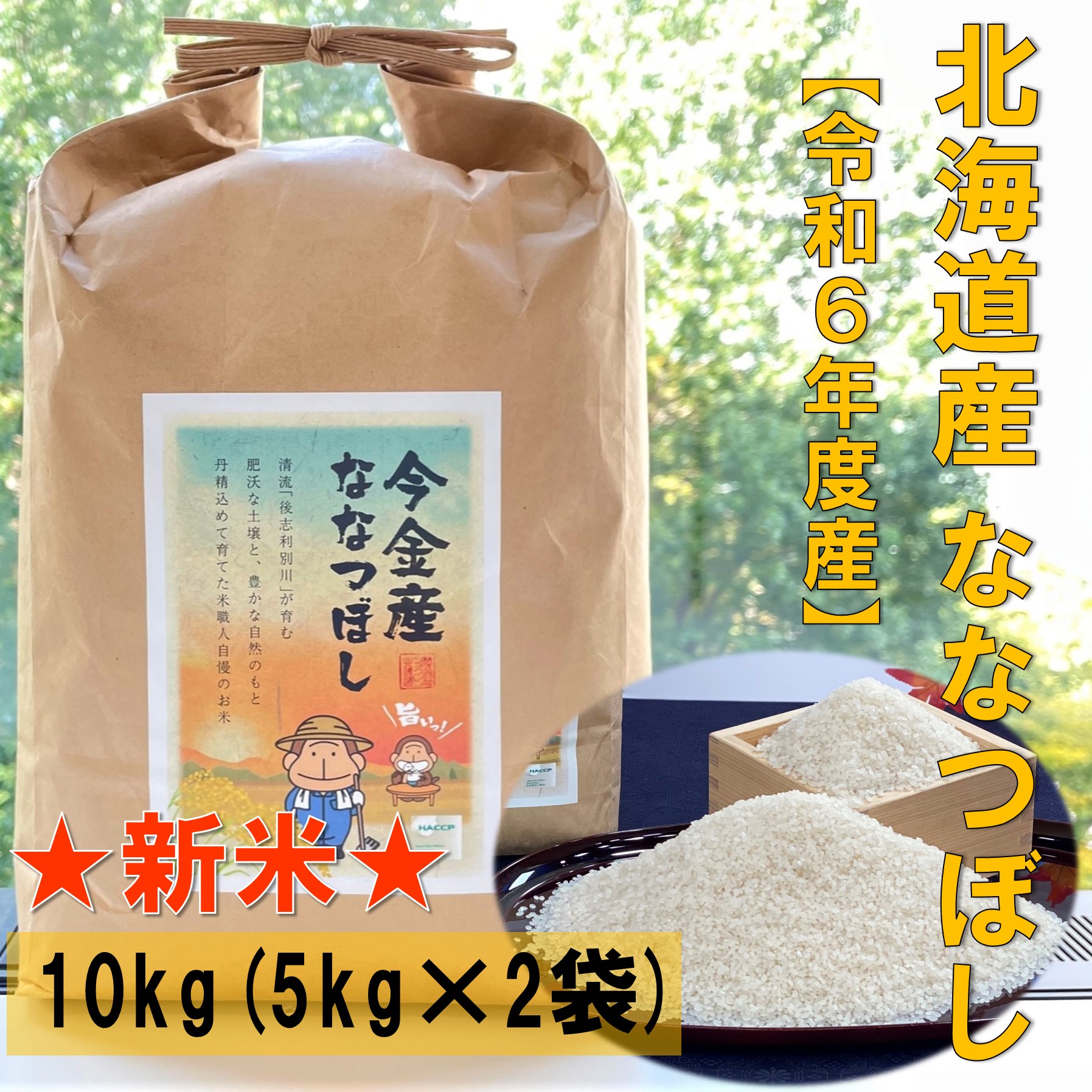 北海道産ななつぼし　10キロ×2袋⑦ 北海道産ななつぼし10キロ×2袋d