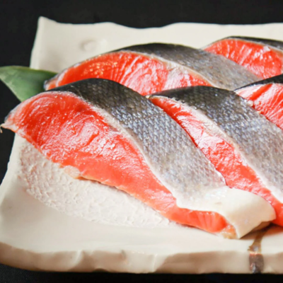 【飯坂冨士商店】天然紅鮭10切