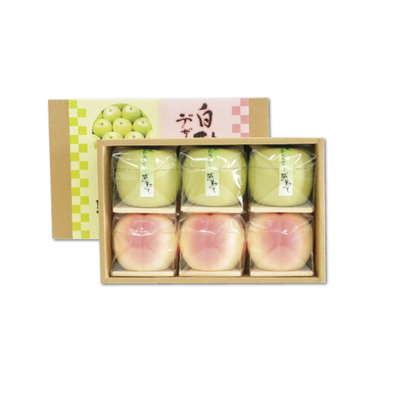 【寿製菓】二十世紀梨と白桃のゼリー詰合せ