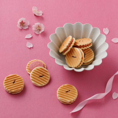 【春季限定】【京菓子處 鼓月】姫千寿せんべい（さくら）　12枚入