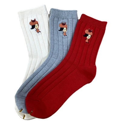 午年刺繍の靴下（22.5～24.5センチ）