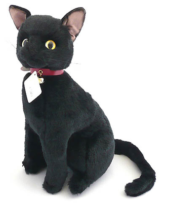 【ねこ雑貨 ぬいぐるみ】猫のぬいぐるみ　リアルブラックキャット　座り　黒猫