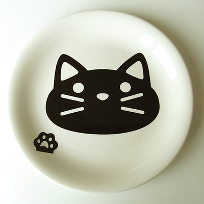 【ねこ陶器】猫柄食器　洋食器　ディッシュプレート 　大皿