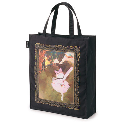 【ねこ雑貨 バッグ】トートバッグ　CAT ART　スター　舞台の踊り子　ドニャ　シューヤマモト　A4トートバッグ