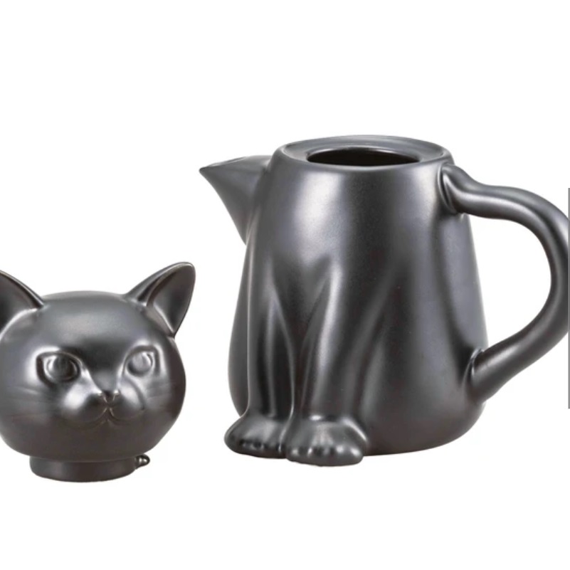 ねこ雑貨 食器】洋食器 ティーポット 黒猫ティーポット | タイムイン