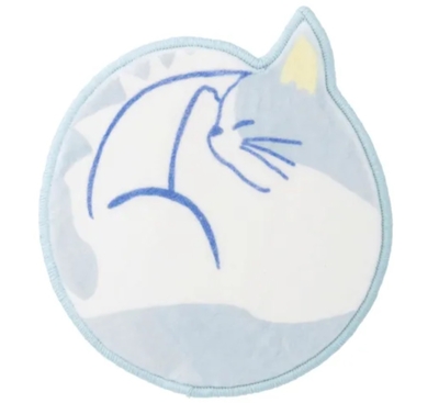 【ねこ雑貨 インテリア用品】マット　チェアパッド　 まるまるキャット　ハチワレ　