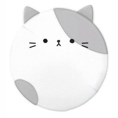 【ねこ雑貨 日用品】お洗濯用品　ネコのランドリーネット　ホワイト　お洗たく物入れ 洗濯ネット袋