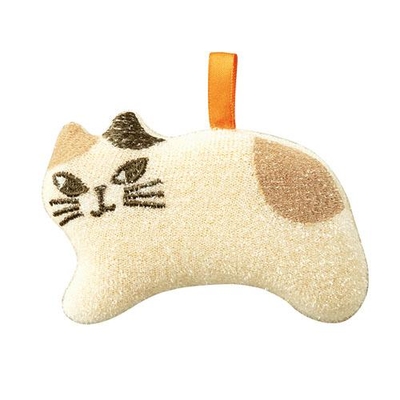 【ねこ雑貨 日用品】お掃除用品　キッチンスポンジ　キラキラ ミケ　キッチン・洗面所 水回りのおそうじスポンジ