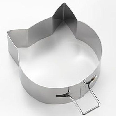 【ねこ雑貨 キッチン用品】調理器具　パンケーキリング　深型 ネコ　フライパン・オーブン用