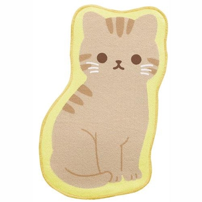 【ねこ雑貨 キッチン用品】キッチンンマット　ねこの水切りマット　チャトラ
