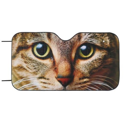 【ねこ雑貨 カー用品】自動車用　カーサンシェード　キジトラ 猫　車両窓用 フロントウインドシールド