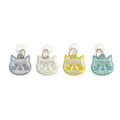 【ねこ雑貨 傘】傘用 リフレクター　猫のリフレクターチャームセット　４個入
