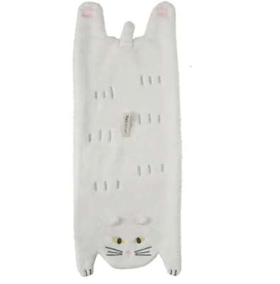 【ねこ雑貨 タオル】Sopiiクイックドライタオル　猫型タオル　ホワイト