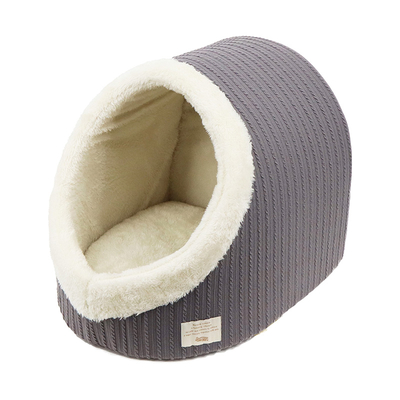 【猫のベッド】 ペットベッド　Homey ニットドームベッド グレー