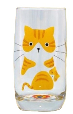 【ねこ雑貨 食器】ガラス食器　NEW猫グラス　トラ猫　ガラスコップ タンブラー