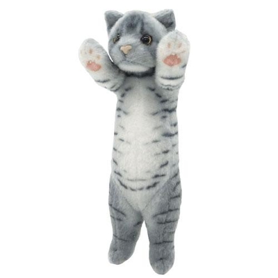【ねこ雑貨 ぬいぐるみ】猫のぬいぐるみ　たっちぃZOOにゃんこぷち　サバトラ グレー