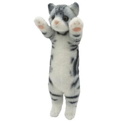 【ねこ雑貨 ぬいぐるみ】猫のぬいぐるみ　たっちぃZOOにゃんこぷち　アメリカンショートヘア シルバータビー