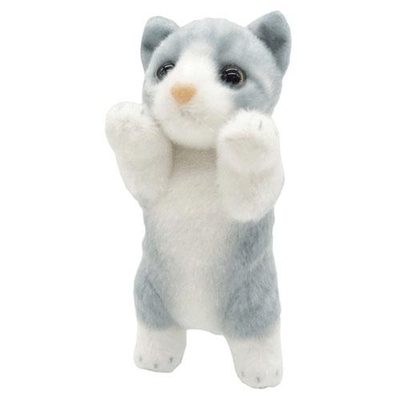 【ねこ雑貨 ぬいぐるみ】猫のぬいぐるみ　たっちぃZOOにゃんこmini　マンチカン シルバー