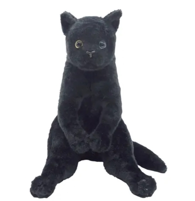 【ねこ雑貨 ぬいぐるみ】猫のぬいぐるみ　すわっちぃZooにゃんこ　クロ　黒猫