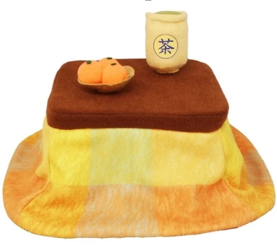 【ねこ雑貨 おもちゃ】ぬいぐるみ　ぼうねこみたいなねこ　ぼうねこ用コタツ一式　こたつセット