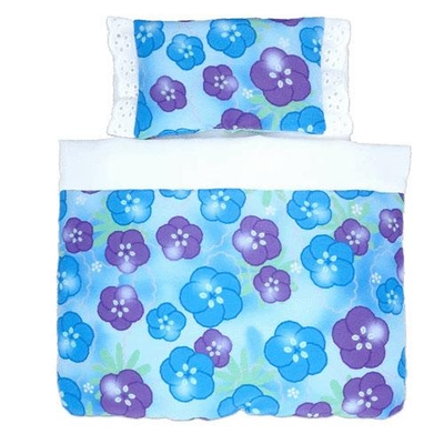 【ねこ雑貨 おもちゃ】ぬいぐるみ　ぼうねこみたいなねこ　ぼうねこ用布団一式　青　お布団セット