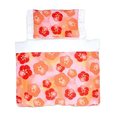 【ねこ雑貨 おもちゃ】ぬいぐるみ　ぼうねこみたいなねこ　ぼうねこ用布団一式　赤　お布団セット