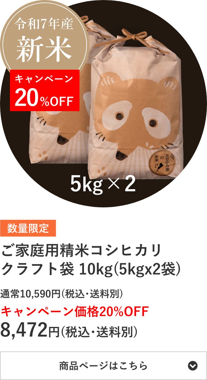 ご家庭用精米コシヒカリ クラフト袋 10kg袋(5kg×2袋)