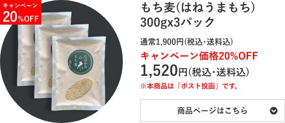 もち麦 ラミ小袋300g×3個