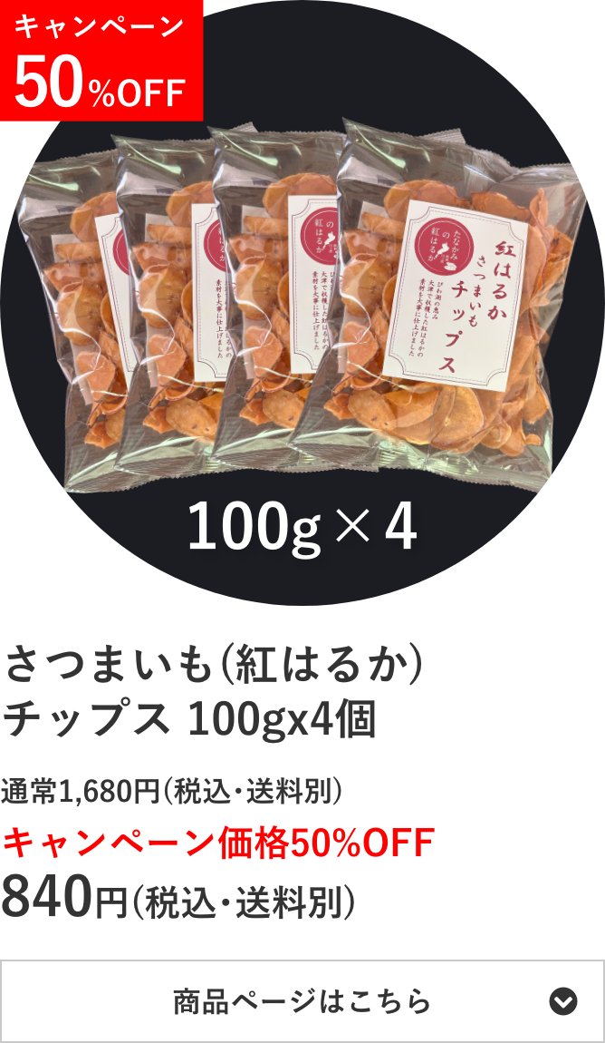 さつまいも(紅はるか)チップス 100g×4個