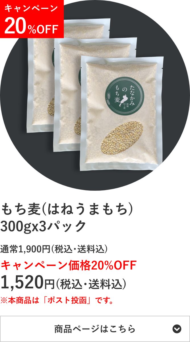 もち麦 ラミ小袋300g×3個