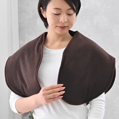 あったかショートケープ ブラウン