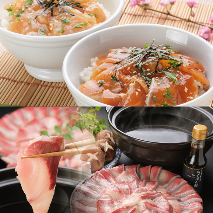 迷ったらコレ！！龍馬ぶりしゃぶと龍馬ぶり＆龍馬鯛の漬け丼セット