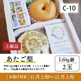 あたご梨C10/あたご梨【1.6kg級2玉/上級品】30R