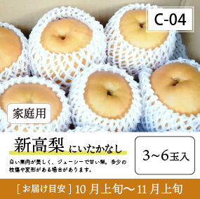 新高梨C04/新高梨【3-6玉/ご家庭用】95K