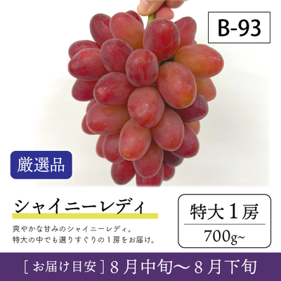 シャイニーレディリズム}【受付準備中】B93/シャイニーレディ【特大1房/厳選品】7R