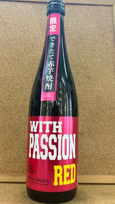WITH PASSION　ＲＥＤ　25度　720ml・1,8L