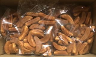 モンキーバナナ白餡入（訳あり）２５０g&times;１０セット　焼きムラ、餡のはみだしなどでお得（大容量）