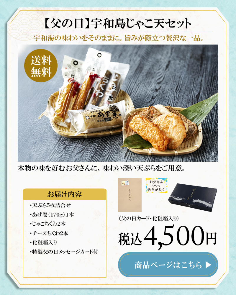 【父の日】宇和島じゃこ天セット 4,500円 送料無料