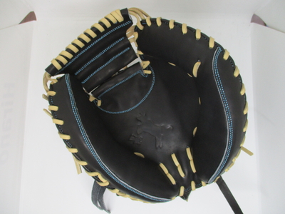 硬式(軟式・ソフト可能) 捕手 021-3250 ブラック&times;ブロンドレース 高校野球可能 YABAI