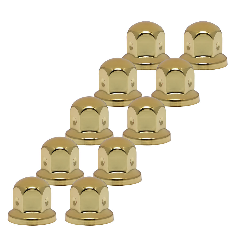 ISO33mmナットキャップ 高さ45mm ゴールドメッキ 10個入り500345