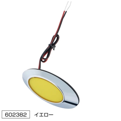 LEDフラットマーカー　ユーロスタイルWIDE　12V/24V車共用　イエロー602382
