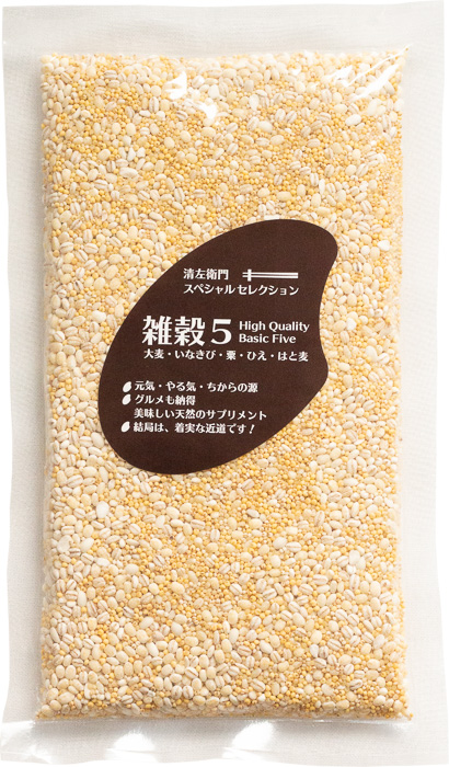 雑穀ファイブ 岩手県産 高品質の美味しい雑穀 基本の五穀 大麦 いなきび 粟 ひえ はと麦 清左衛門オンライン店 雑穀ファイブ 岩手県産 高品質の美味しい雑穀 基本の五穀 大麦 いなきび 粟 ひえ はと麦 清左衛門オンライン店
