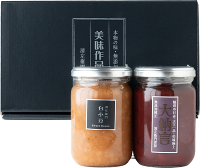 常温 煮豆大びん2本詰合せ（白小豆・大納言）