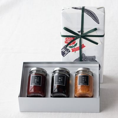 母の日ギフト 小びん（黒豆・大納言・白小豆）化粧箱入り