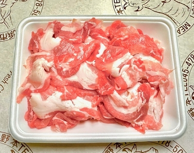 岩中豚 薄切り小間切 (300g)