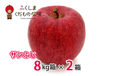 サンふじ 8Kg箱 ×2箱