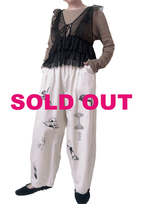 REVIVER バルーンシルエットチノアイボリーパンツ