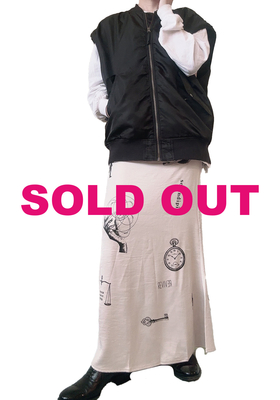 REVIVER　サテンマキシスカート