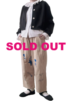 REVIVER  ベージュイージーパンツ